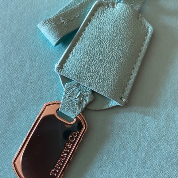 New Tiffany & Co Leather Hangtag Bag Charm with Box - Picture 2 of 5